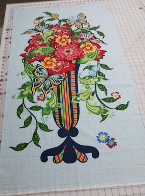 Rhapsody Northcott Panel by Jane Spolar #3805 Vibrant Flower