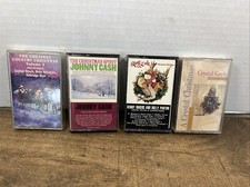 Vintage Lot Of 4 Country Christmas Cassette Tapes From Various Artists - Tested