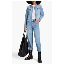Dl1961 Vika Frayed Denim Jacket Size Large New With Tags