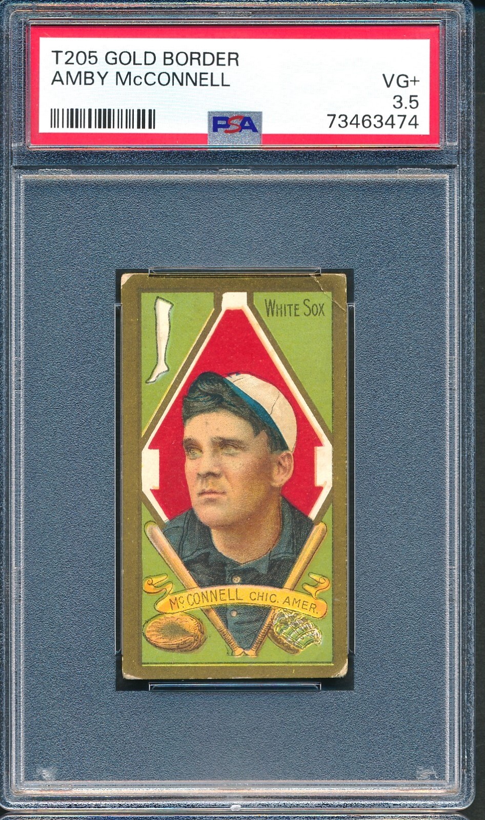 1911 T205 Piedmont: AMBY McCONNELL Chicago White Sox  Centered  ~ PSA 3.5