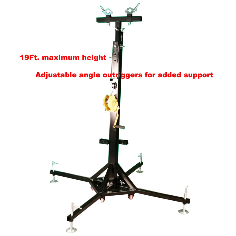 2*19Ft 5.8M Heavy Duty Tower Lifter Crank Lighting DJ Concert Stand
