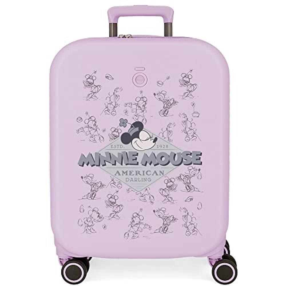 (TG. Maleta de cabina) Valigia Cabina Disney Minnie Happiness Viola 40x55x20 cm