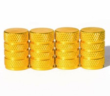 Gold Barrel Aluminum Tire Valve Caps - Sets Of 4 8 12 Or 20 - Universal