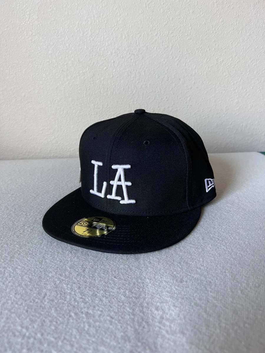 Stussy x Born x Raised - Size 7 3/8 - LA New Era Fitted 59FIFTY Hat - Black NEW