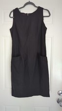 Jessica Howard Sleeveless Black Pencil Dress 10 Made in USA