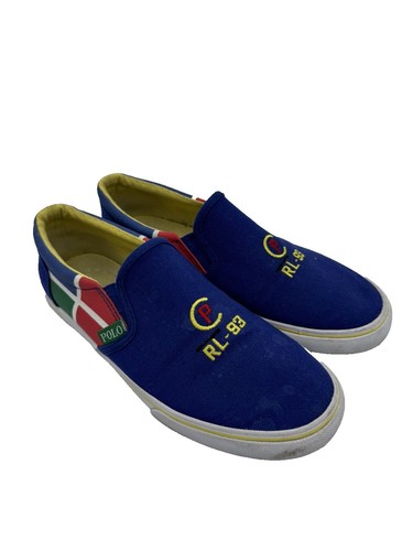 Polo Ralph Lauren Vito Leather Lace Canvas Shoes Size 8 | eBay display picture 2