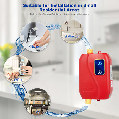 Tankless Electric Water Heater 110V 3000W On Demand Hot Water Heater For Home