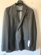2 mens coats jacket dress grey and light blue both size 40 slim fit
