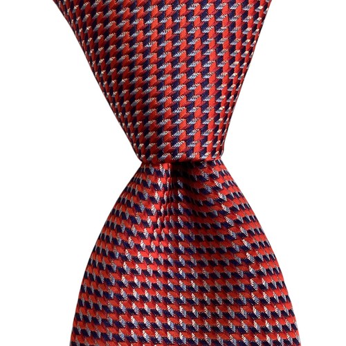 PERRY ELLIS PORTFOLIO Men's Necktie Skinny Designer Geometric Red/Blue NWT $55