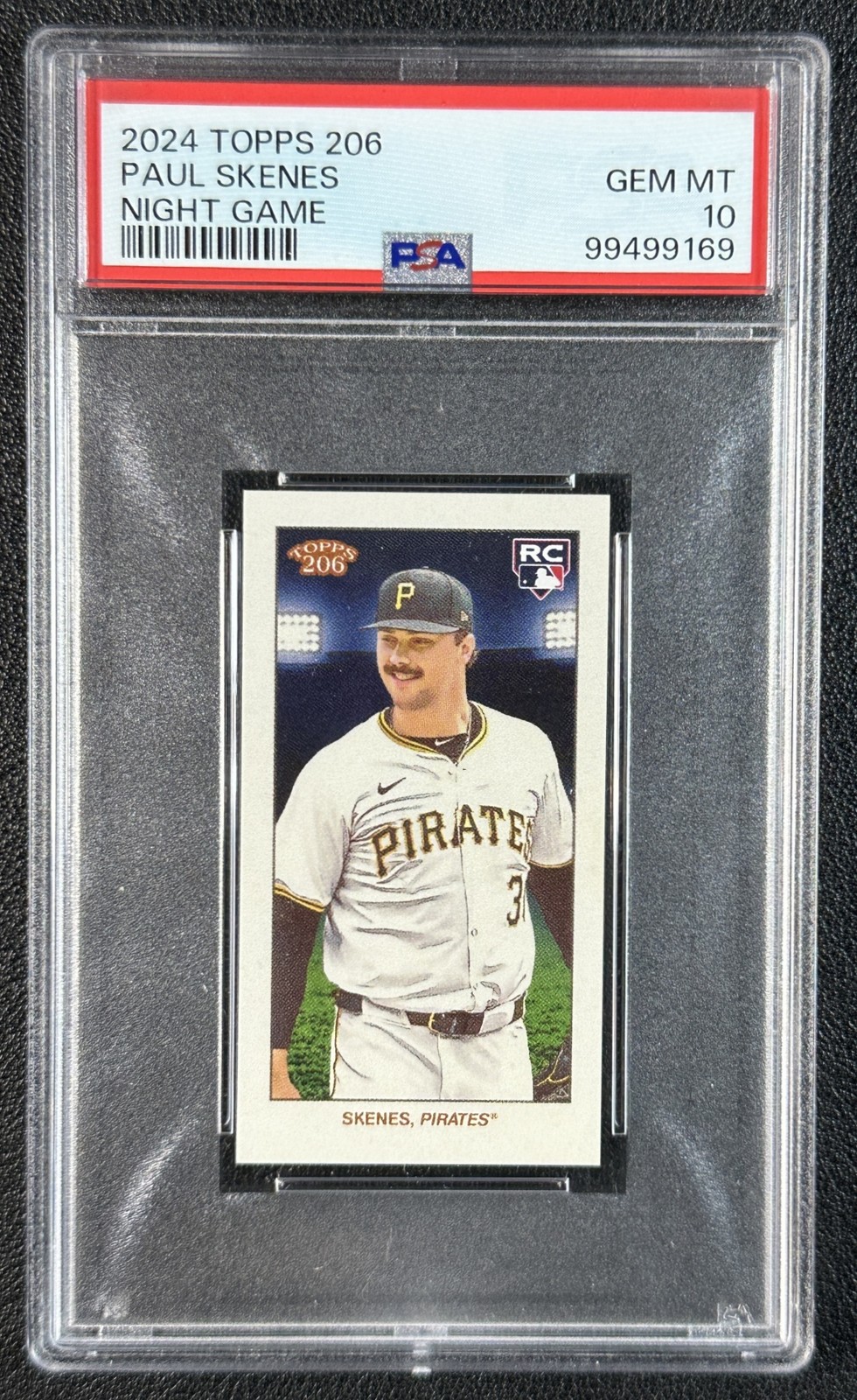 POP 8 PAUL SKENES PSA 10 2024 TOPPS 206 ROOKIE NIGHT GAME VAR SP PIRATES 9169