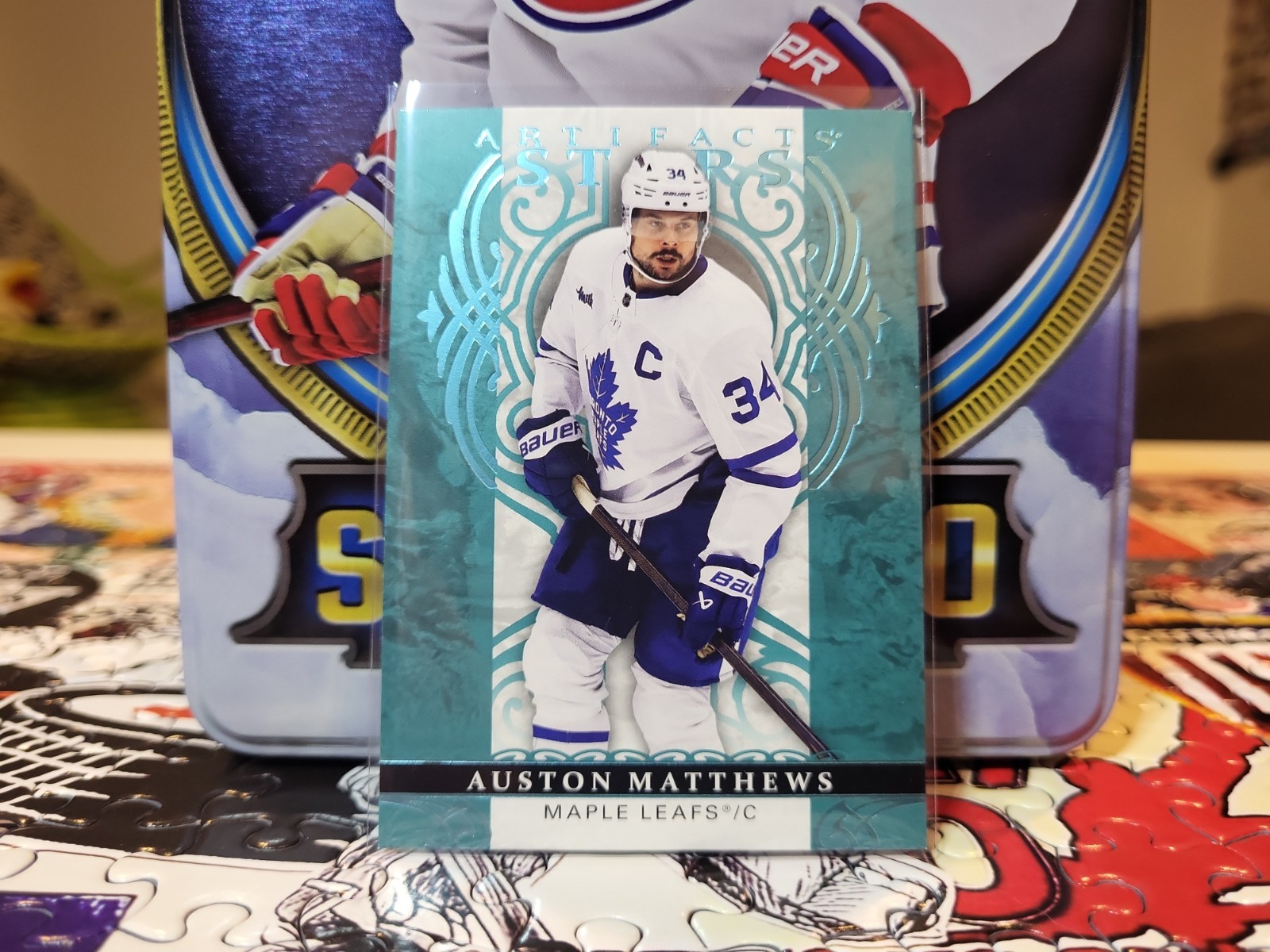 2026-27 Upper Deck Artifacts Stars Aqua Blue Auston Matthews #114 Maple Leafs