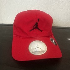 Air Jordan X Nike Jumpman Curve Brim Cap Hat Red Youth Boys Adj , NWOT
