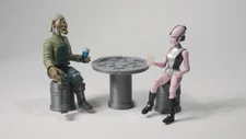 Star Wars 3D Printed Rebels The Ghost Lounge Chairs & Table 3 3/4 (1:18) Custom