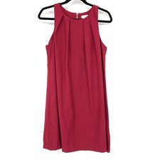 Urban Outfitters Cooperative Shift Dress Womens Size M Red Sleeveless Pleated