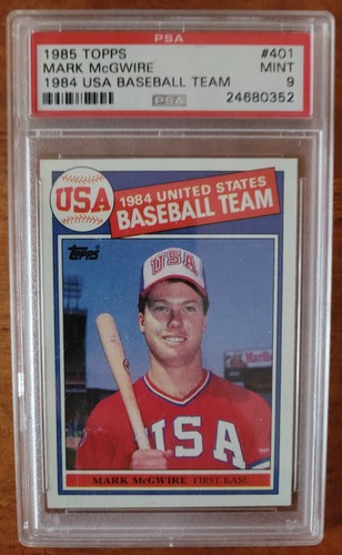 1985 Topps Mark McGwire #401 (RC) PSA 9
