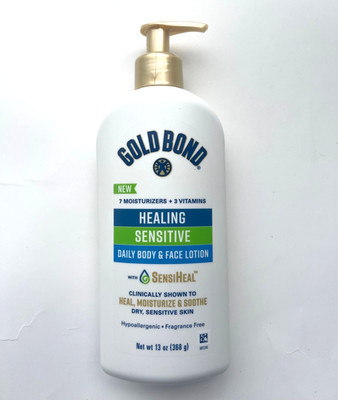 Gold Bond Healing Sensitive Daily Body & Face Lotion for Sensitive Skin, 13 Oz
