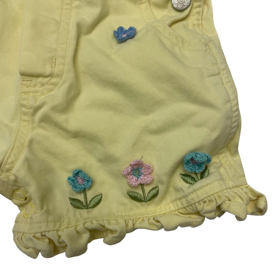 Mono corto de colección con volantes bordados flores tejidas para bebés niñas 18M Foto 2 de 4