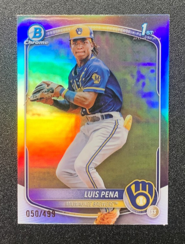 2025 Bowman - 1st Chrome Prospects Luis Pena #BCP-38 Refractor /499