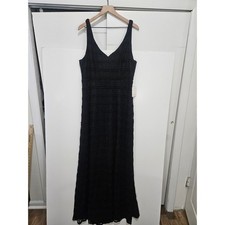 Show Me Your Mumu Womens XXXL NWT Black Tiered Lace V Neck Formal Maxi Dress
