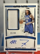 2023 National Treasures Clutch Factor Signatures 01/49 Markelle Fultz Auto Patch