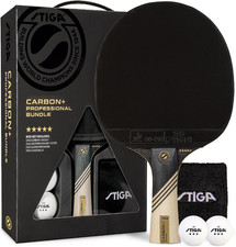 STIGA Carbon Bundle Ping Pong Paddle Set 7-Ply Extra Light Carbon Fiber Blade