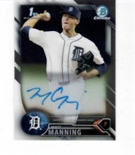 2016 Bowman Draft Chrome #CDA-MM Matt Manning AUTOGRAPH RC Detroit