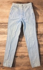 Vtg Wrangler Jeans 90s High-Rise Bareback Western Size 8/9 Light Denim 28x35
