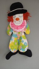 Vintage Circus Clown Fabric Handmade Wall Decor Colorful