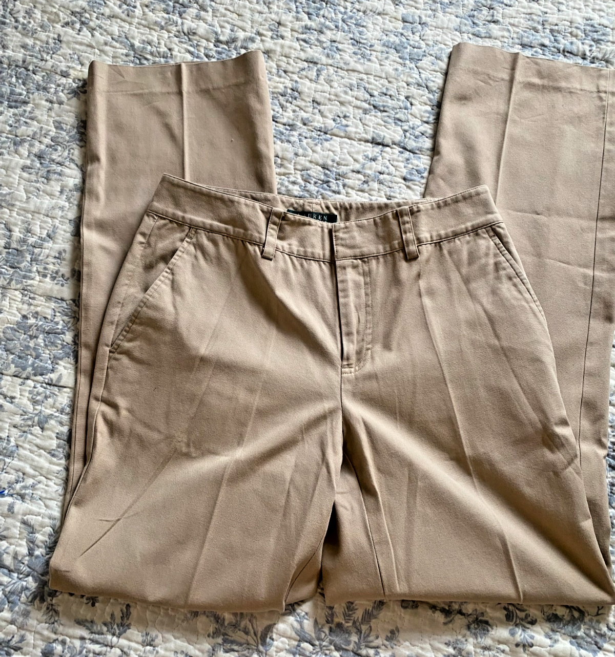 Ralph Lauren Women's size 4 tan khaki/chino pants 100% Cotton straight leg thumbnail 11