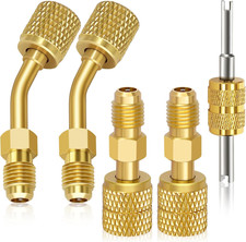Mini Split Adapter, R410a Adapter Straight  Angled Charging Vacuum Port Adap...