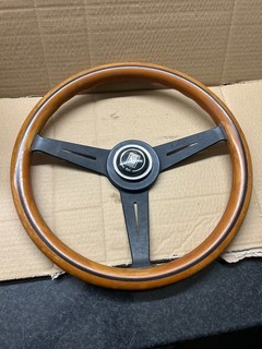 Genuine OEM " NARDI " MAZDA MX5 Mk1 365mm 3 Spoke Woodrim Steering Wheel