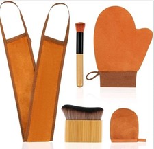 5 Piece Self Tanner Mitt Applicator Kit Professional Tanning Brushes Face Body