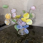 Vintage Italian Murano? Hand Blown Venetian Art Glass Flower Arrangement