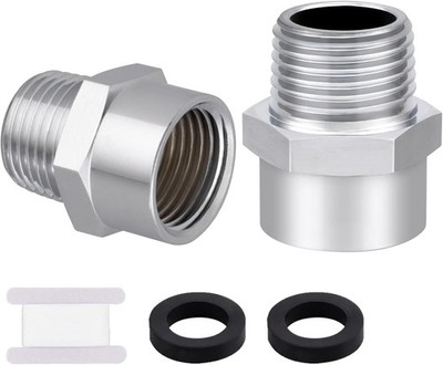 Brass 1/2'' G (BSP) Female to NPT Male Adapter, Pipe 1/2 Inch, Silver 