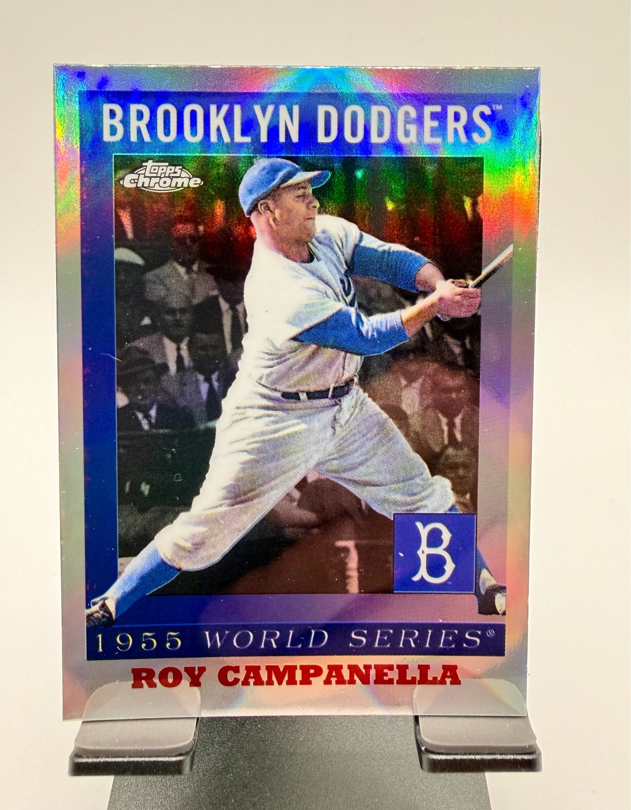 Roy Campanella #55WS-1 Baseball Cards 2025 Topps Chrome Platinum 1955 World Series trading card — raw and PSA graded price guide