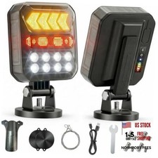 Magnetic Wireless Trailer Lights - Turn/Brake/Tail/Reverse Modes, Solar Towing