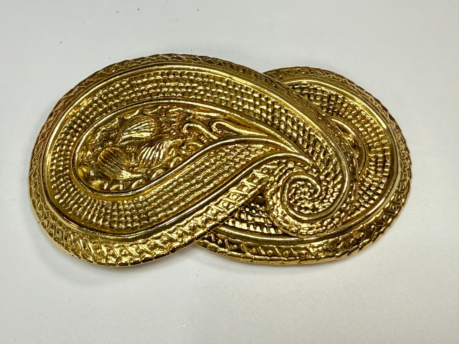 Large Swirl Pattern Interlocking Two Piece Vintag… - image 12