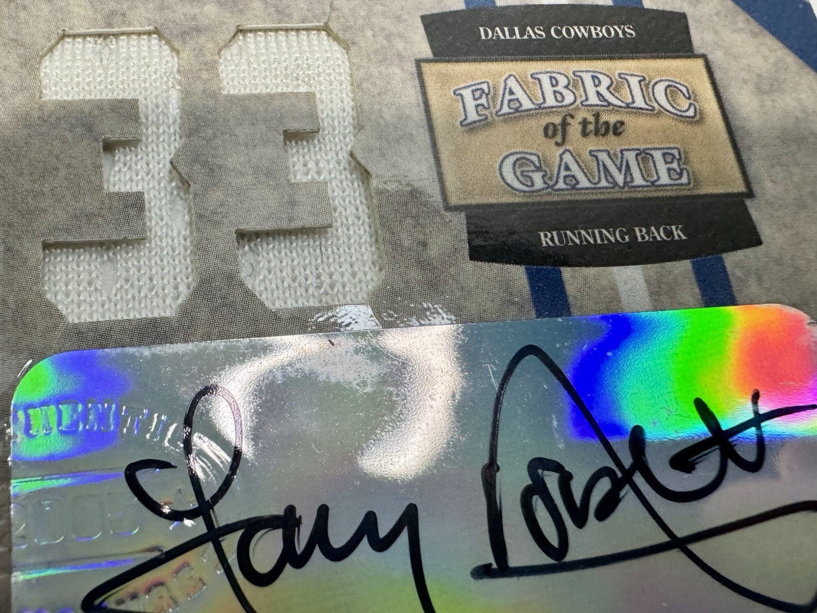 Tony Dorsett 2005 Certified Fabric of the Game Used Jersey Auto /33 Cowboys HOF view 3