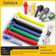 100PCS Hook and Loop Cable Ties 6in  8in Multicolor Reusable Wire Straps
