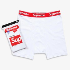 Supreme x Hanes Boxer Briefs Full Pack White Underwear Unisex Adult Mens Kids