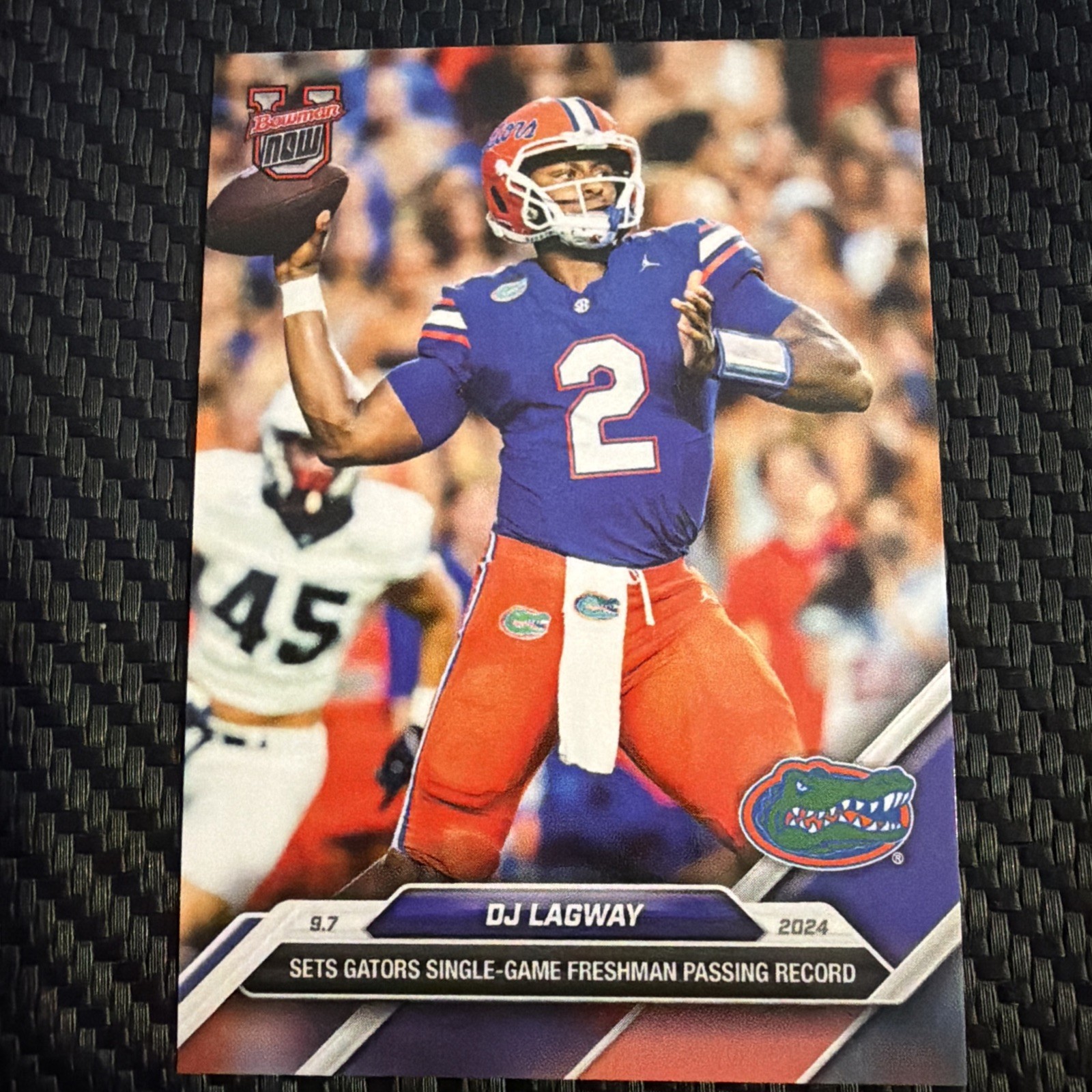 DJ LAGWAY 2024 Bowman U Now 7 RC Freshman Passing Record Gorgeous Condition