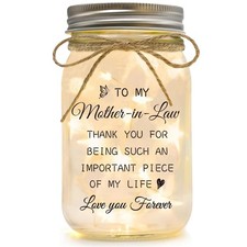 Mother in Law Gift, Mason Jar Night Lights - Best Mothers Day Birthday Christma.