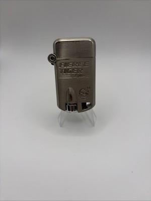Fieree Tiger Silver Vintage Cigarette Lighter By MENGHU