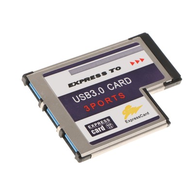 3-Port USB 3.0 54mm Express Card Adapter Konverterkarte Superspeed
