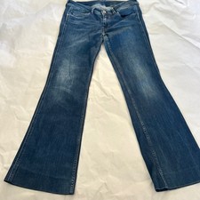 Pepe Jeans London Womens Flare Jeans Regular Fit Blue Denim Westbourne Y2K 30/31