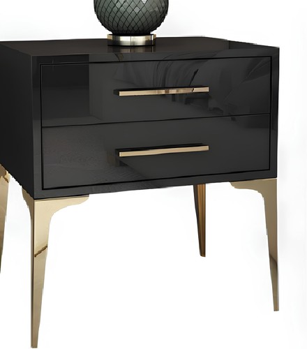 Table de nuit design blanc mat (x2) Sumoc