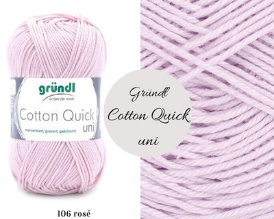 ''Gründl Cotton Quick uni'' 50g Knäuel 100 % Baumwolle uni in vielen Farben