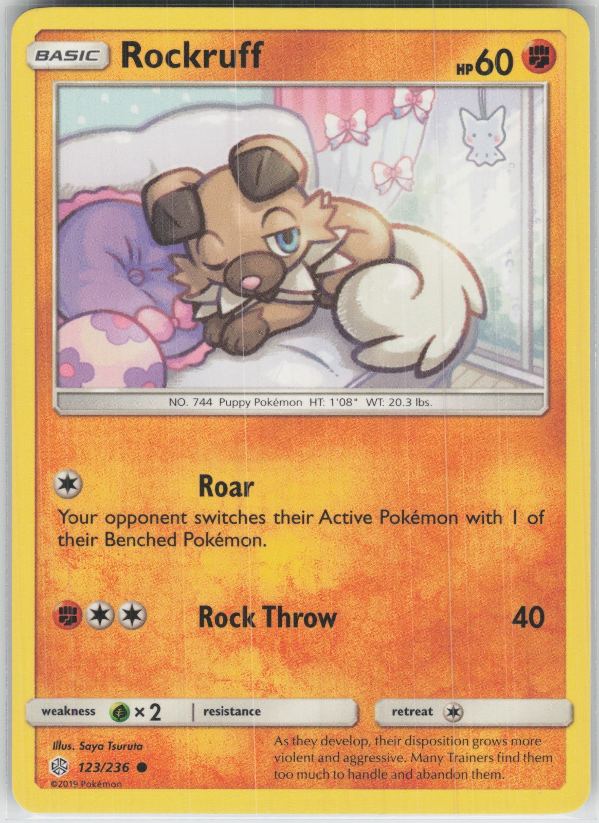 Rockruff Common SM - Cosmic Eclipse 123/236 LP