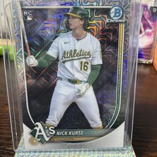 2025 Bowman Chrome Nick Kurtz #93 Mega Box Mojo Refractor (RC) Athletics