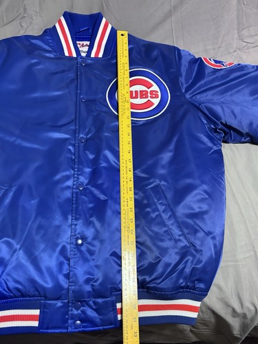 Chaqueta de satén Majestic Chicago Cubs XL de colección 2008 MLB Dugout Bomber Varsity Hombres - Imagen 11 de 15